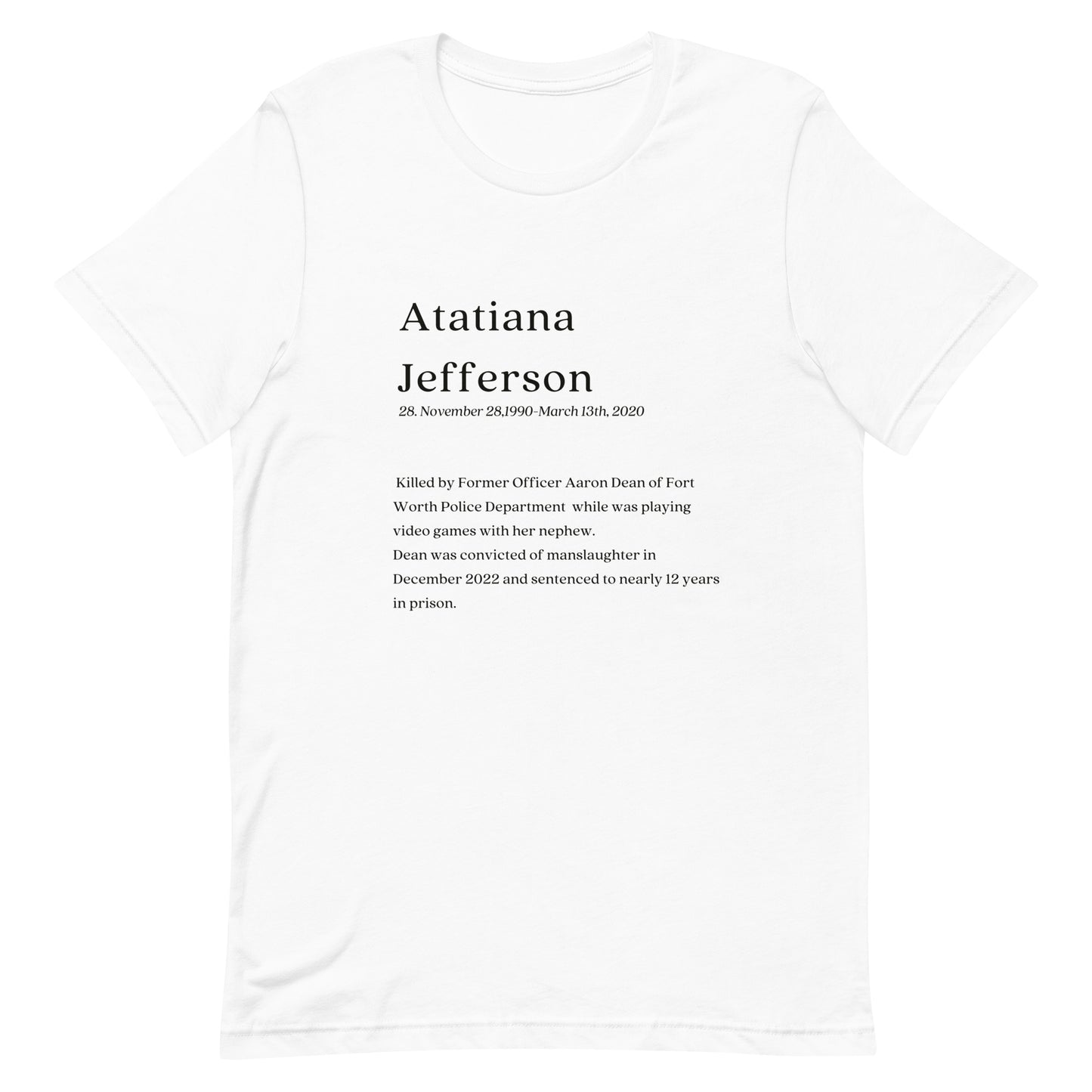 Atatiana Jefferson, My Name Matters Shirt
